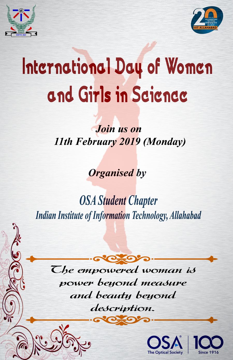 Event flyer, International Day of Women and Girls in Science, photo 1
