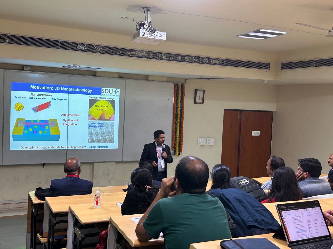 Prof. Yogendra Kumar Mishra delivering his lecture